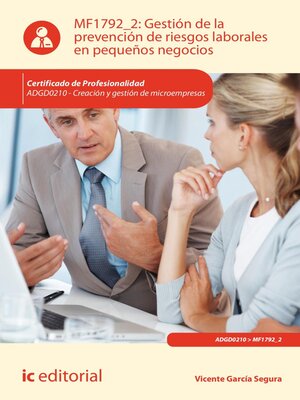 cover image of Gestión de la prevención de riesgos laborales en pequeños negocios. ADGD0210